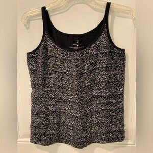 Leopard print ruffled cami